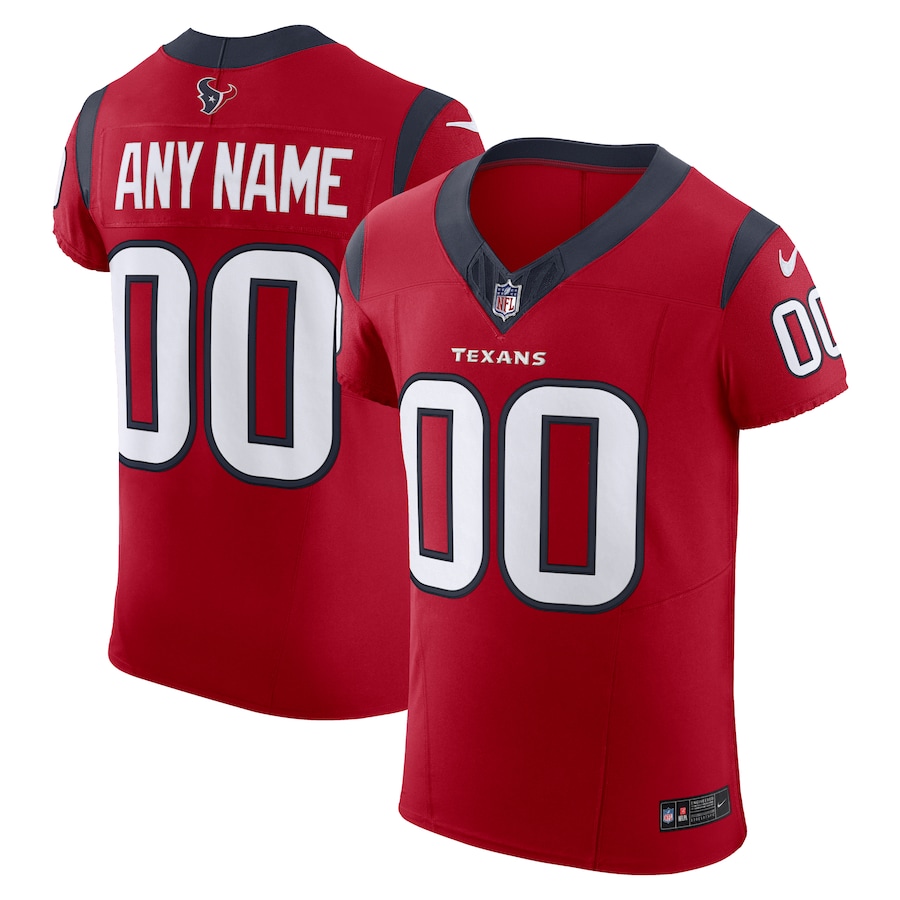 Houston Texans Alternate Vapor F.U.S.E. Elite Custom Jersey - Red