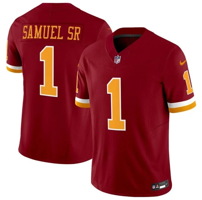 Washington Commanders Deebo Samuel Sr White Burgundy Super Bowl Era Jersey