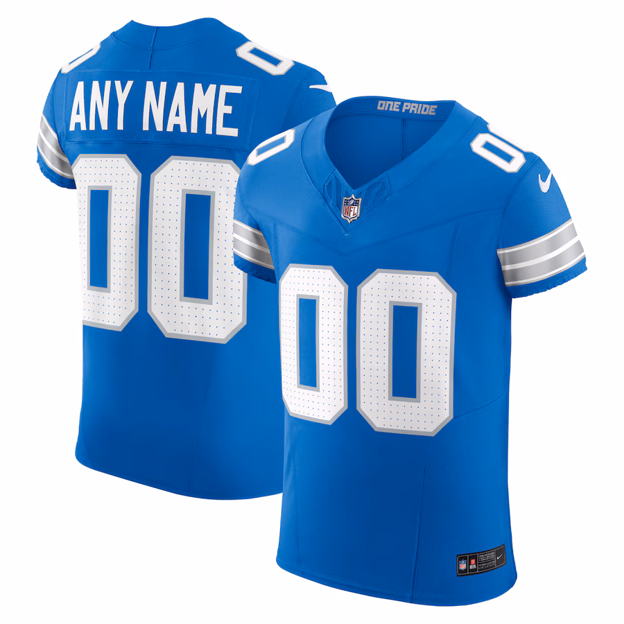 Detroit Lions Team Vapor F.U.S.E. Elite Custom Jersey - Blue