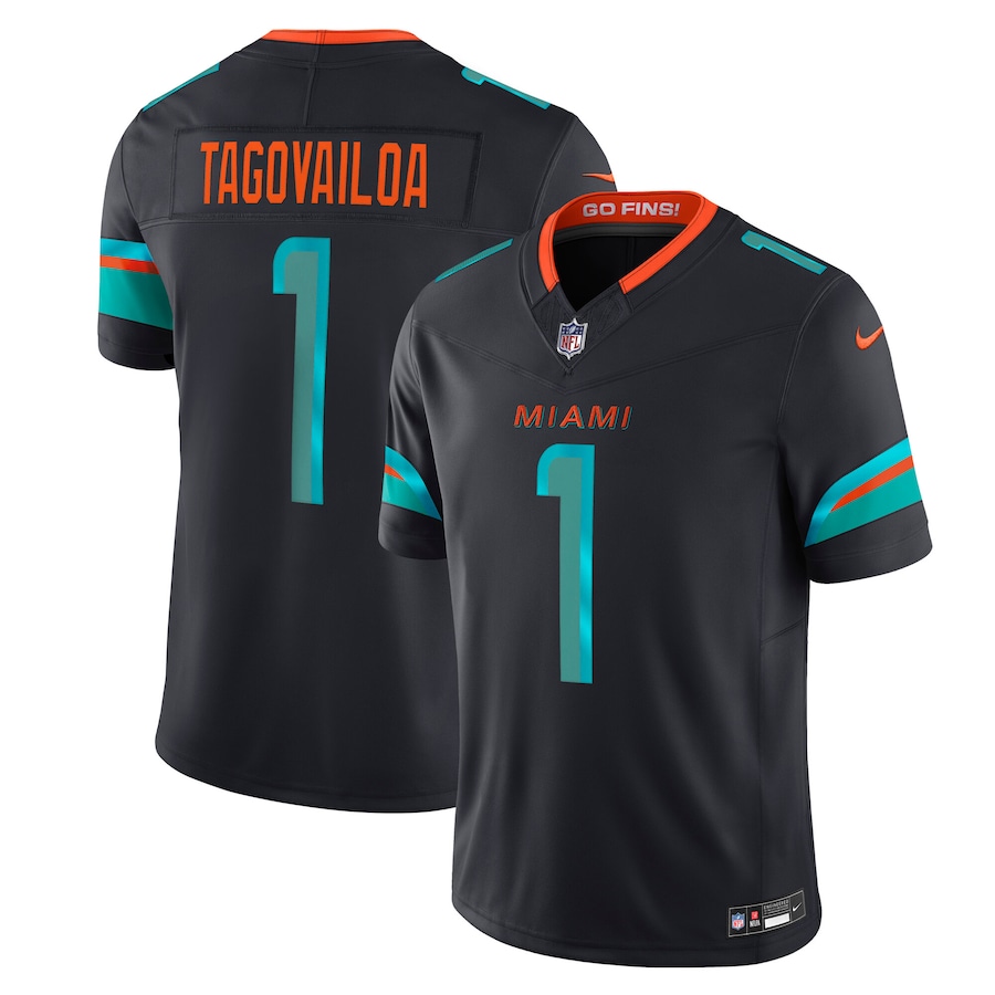 Miami Dolphins Tua Tagovailoa 2025 F.U.S.E. “Rivalries” Vapor Stitched Jersey