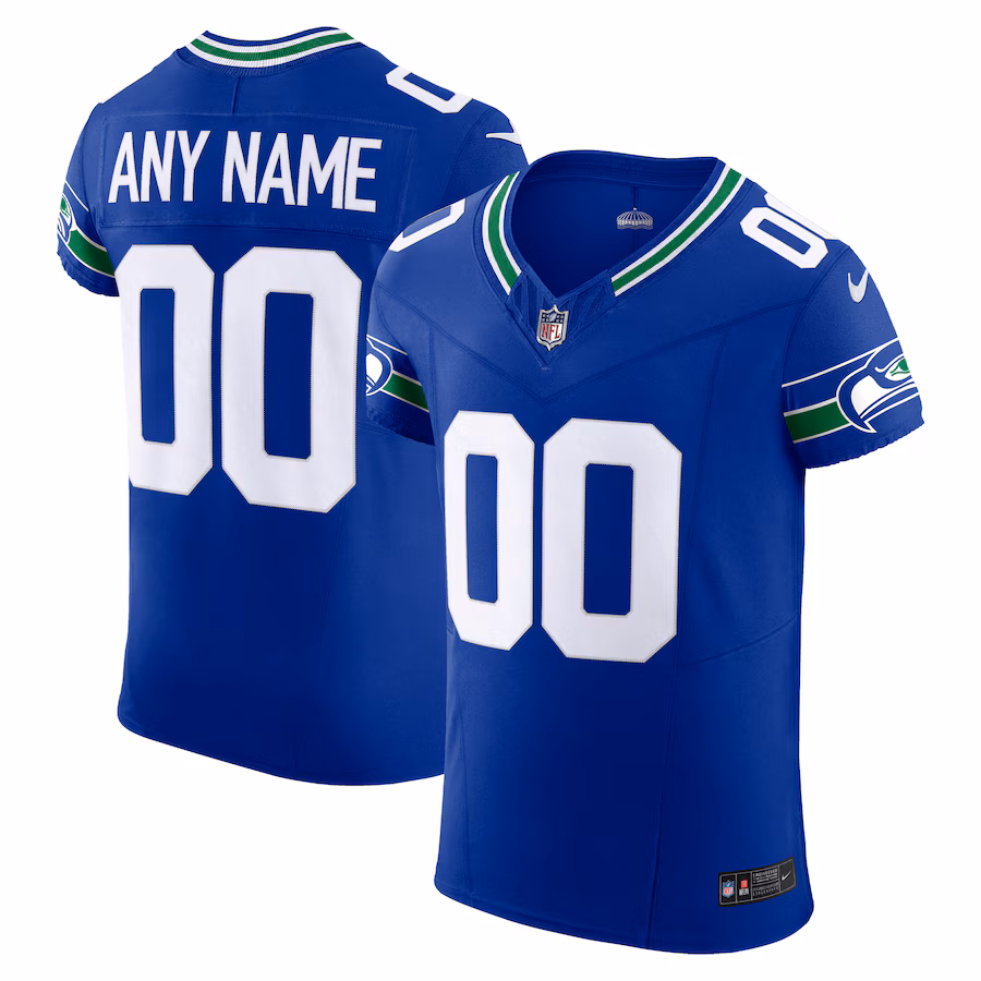 Seattle Seahawks Alternate Vapor F.U.S.E. Elite Custom Jersey - Royal
