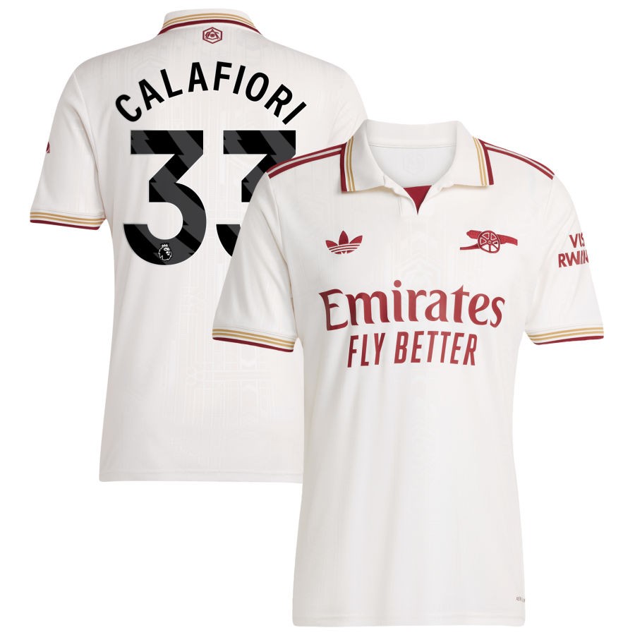 Men Arsenal  2025/26 Third Authentic Jersey - White