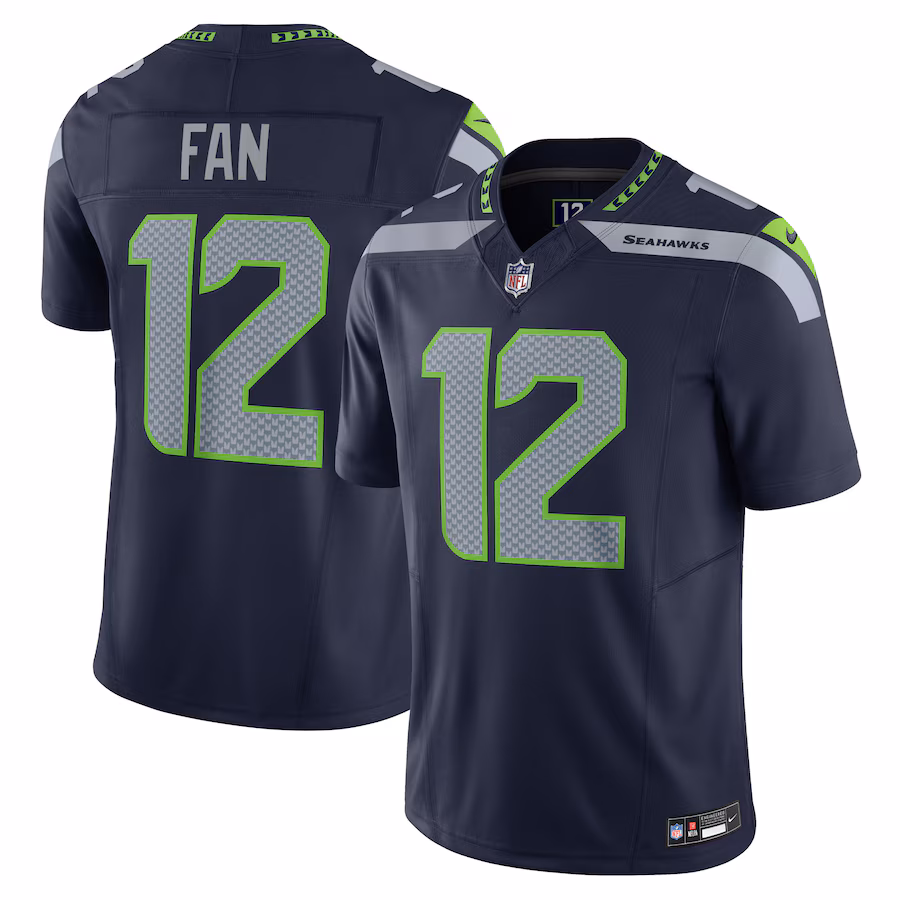 Seattle Seahawks #12 Fan Nike Vapor F.U.S.E. Limited Jersey - Navy