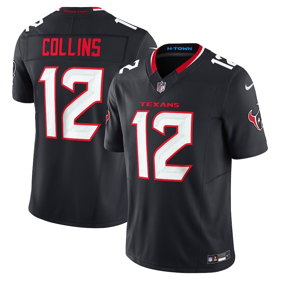 Nico Collins #12 Houston Texans Team Vapor F.U.S.E. Limited Jersey - Navy