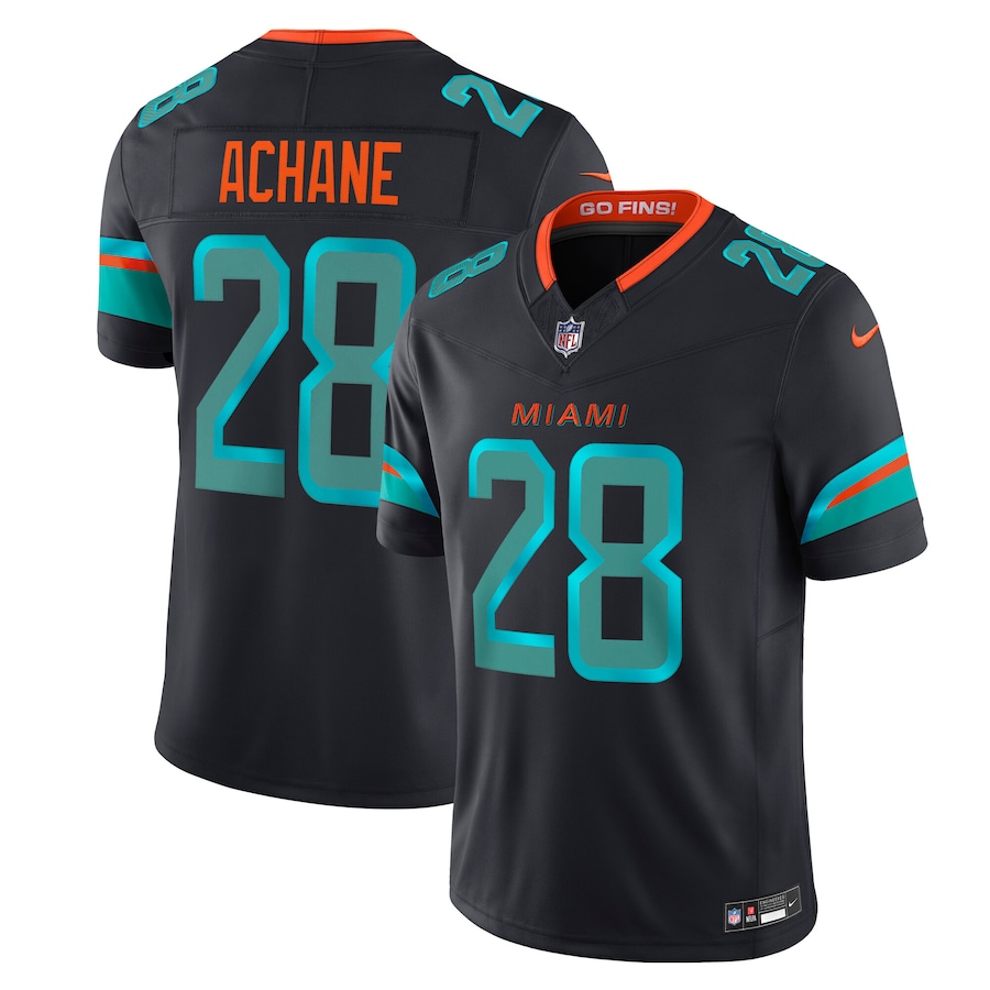 De’Von Achane #28 Miami Dolphins 2025 Rivalries Collection Limited Jersey - Pitch Blue