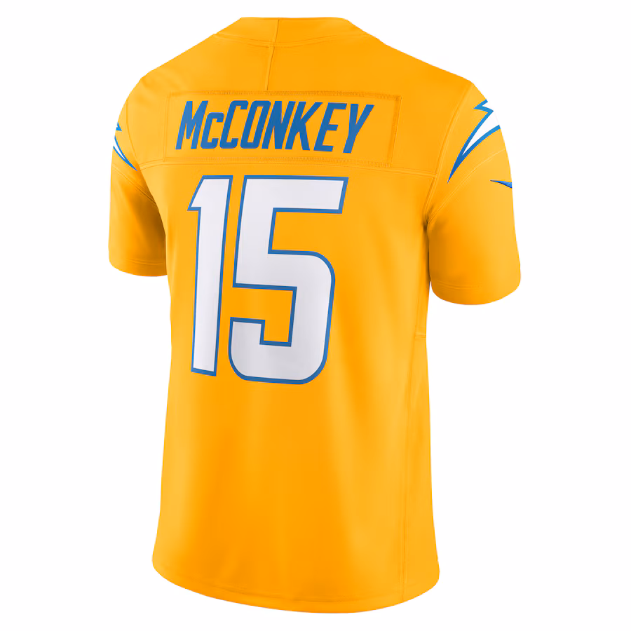 Ladd McConkey #15 Los Angeles Chargers Team Vapor F.U.S.E. Limited Jersey - Gold