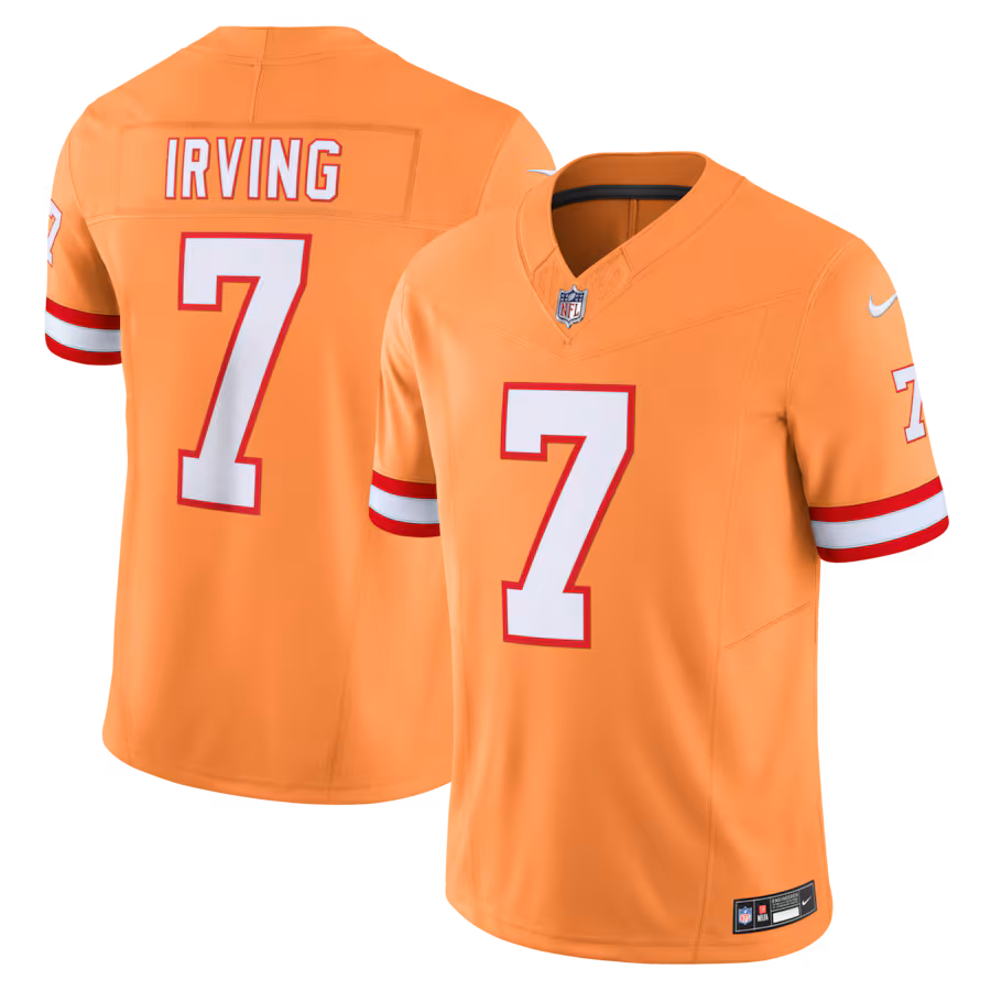 Bucky Irving Tampa #7 Bay Buccaneers Alternate Throwback Vapor F.U.S.E. Limited Jersey - Orange