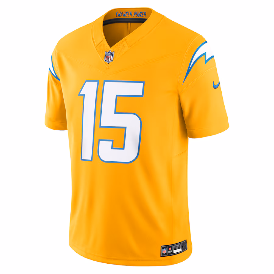 Ladd McConkey #15 Los Angeles Chargers Team Vapor F.U.S.E. Limited Jersey - Gold
