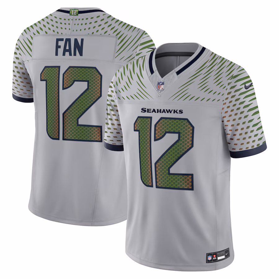 Seattle Seahawks #12 2025 Rivalries Collection Limited Jersey - Wolf Gray