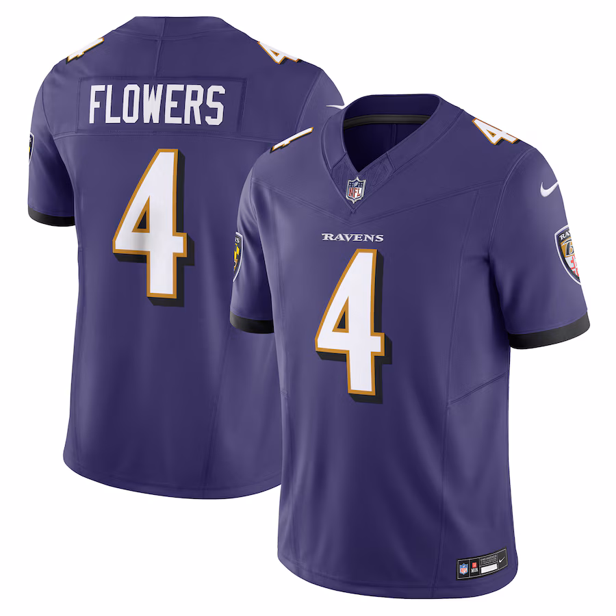 Zay Flowers #4 Baltimore Ravens Vapor F.U.S.E. Limited Jersey