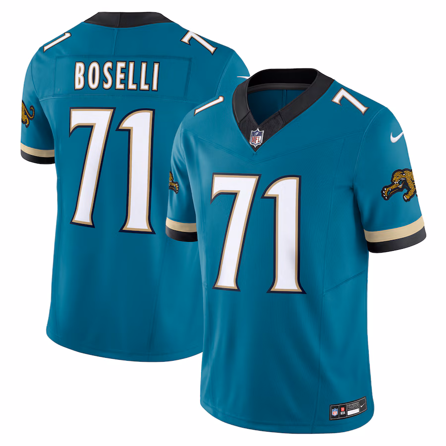 Tony Boselli #71 Jacksonville Jaguars Prowler Throwback Vapor F.U.S.E. Limited Retired Player Jersey - Teal