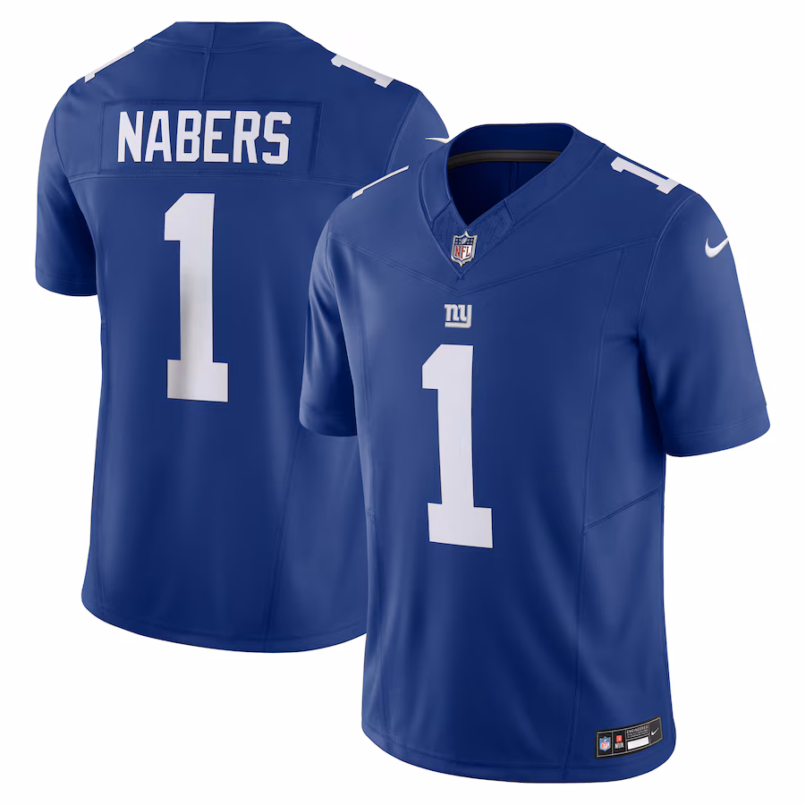 Malik Nabers #1 New York Giants Vapor F.U.S.E. Limited Jersey - Royal