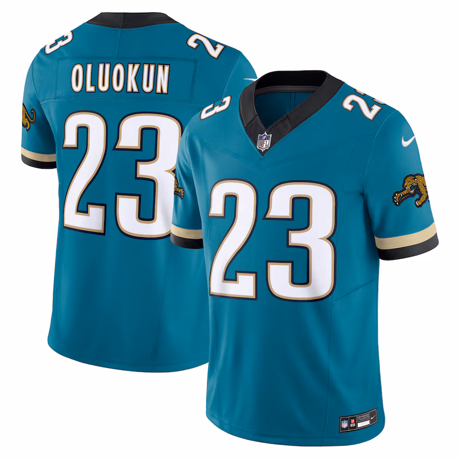 Foye Oluokun #23 Jacksonville Jaguars Nike Prowler Throwback Vapor F.U.S.E. Limited Jersey