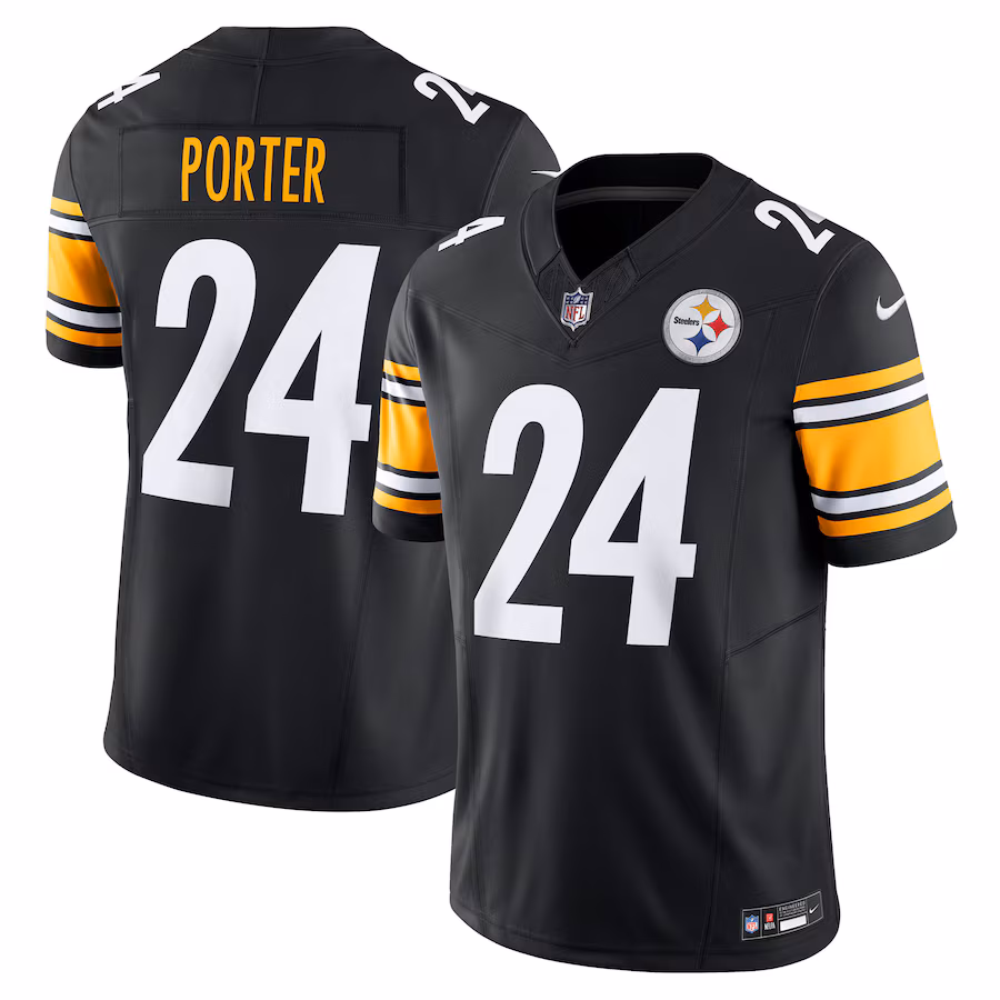 复制Joey Porter #24 Pittsburgh Steelers Vapor F.U.S.E. Limited Jersey - Black