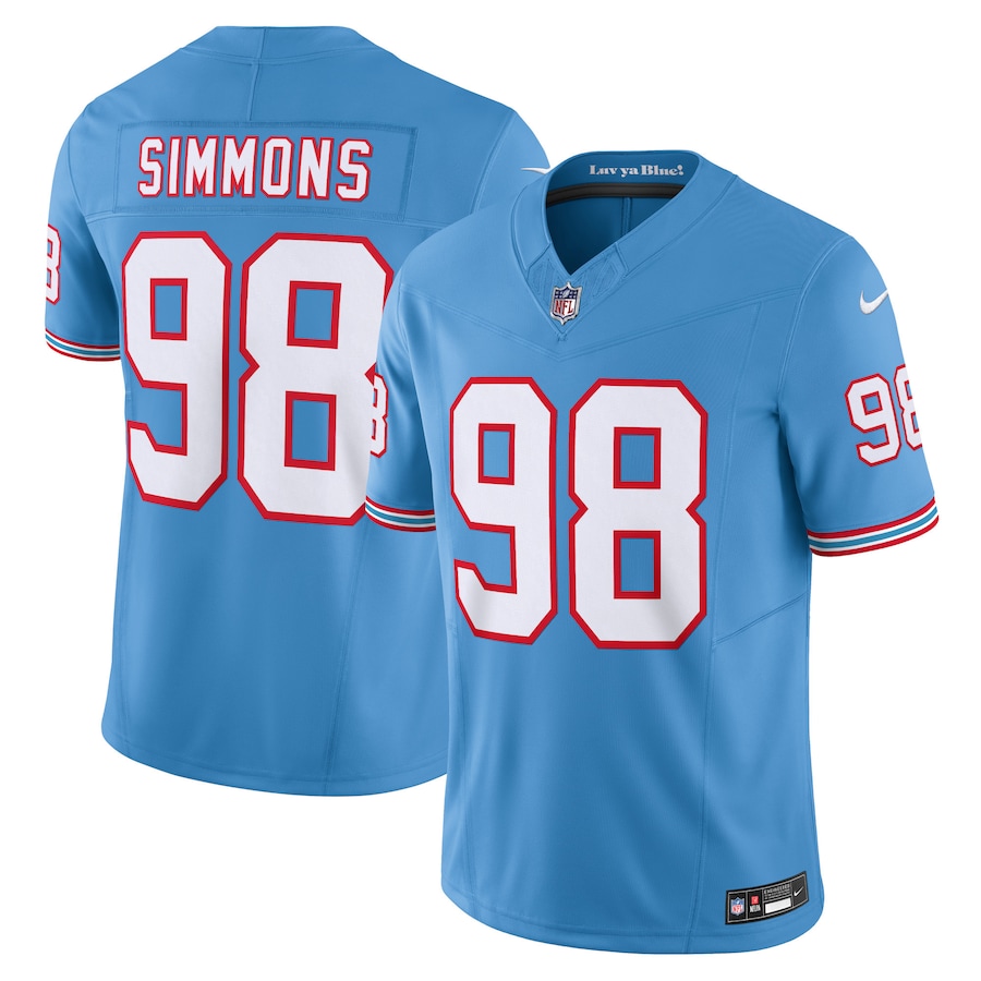 Jeffery Simmons #98 Tennessee Titans Vapor F.U.S.E. Limited Jersey - Light Blue