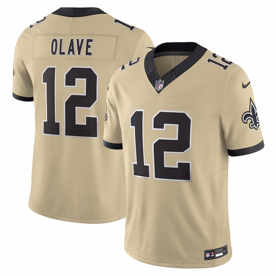 Chris Olave #12 New Orleans Saints  Vapor F.U.S.E. Limited Jersey Gold