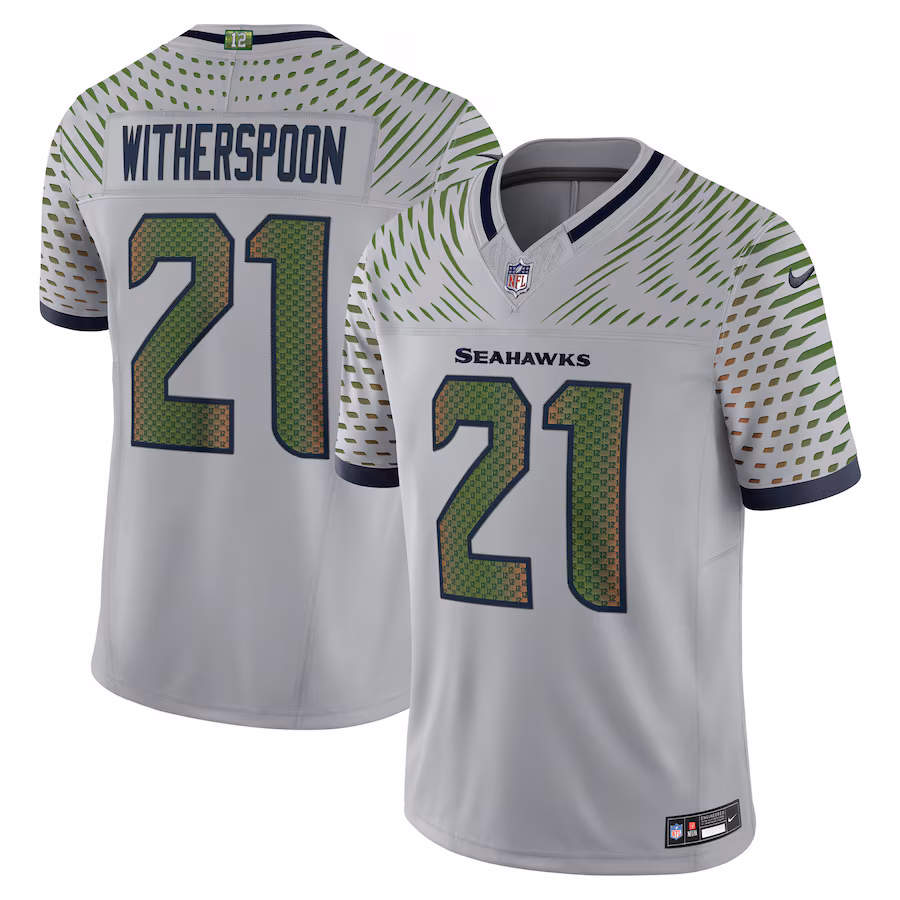 Devon Witherspoon #21 Seattle Seahawks 2025 Rivalries Collection Limited Jersey - Wolf Gray