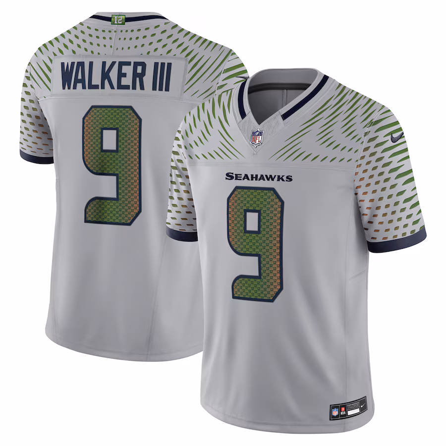Kenneth Walker III #9 Seattle Seahawks 2025 Rivalries Collection Limited Jersey - Wolf Gray