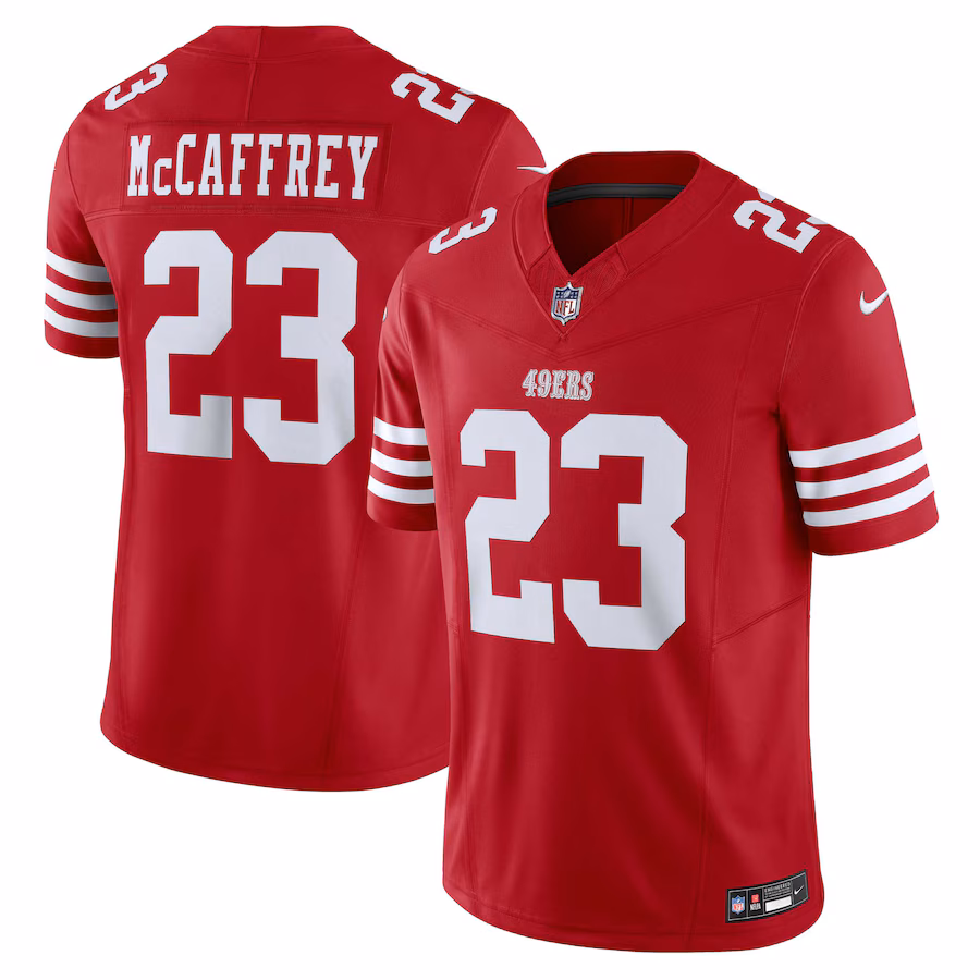 Christian McCaffrey #23 San Francisco 49ers Vapor F.U.S.E. Limited Jersey Red