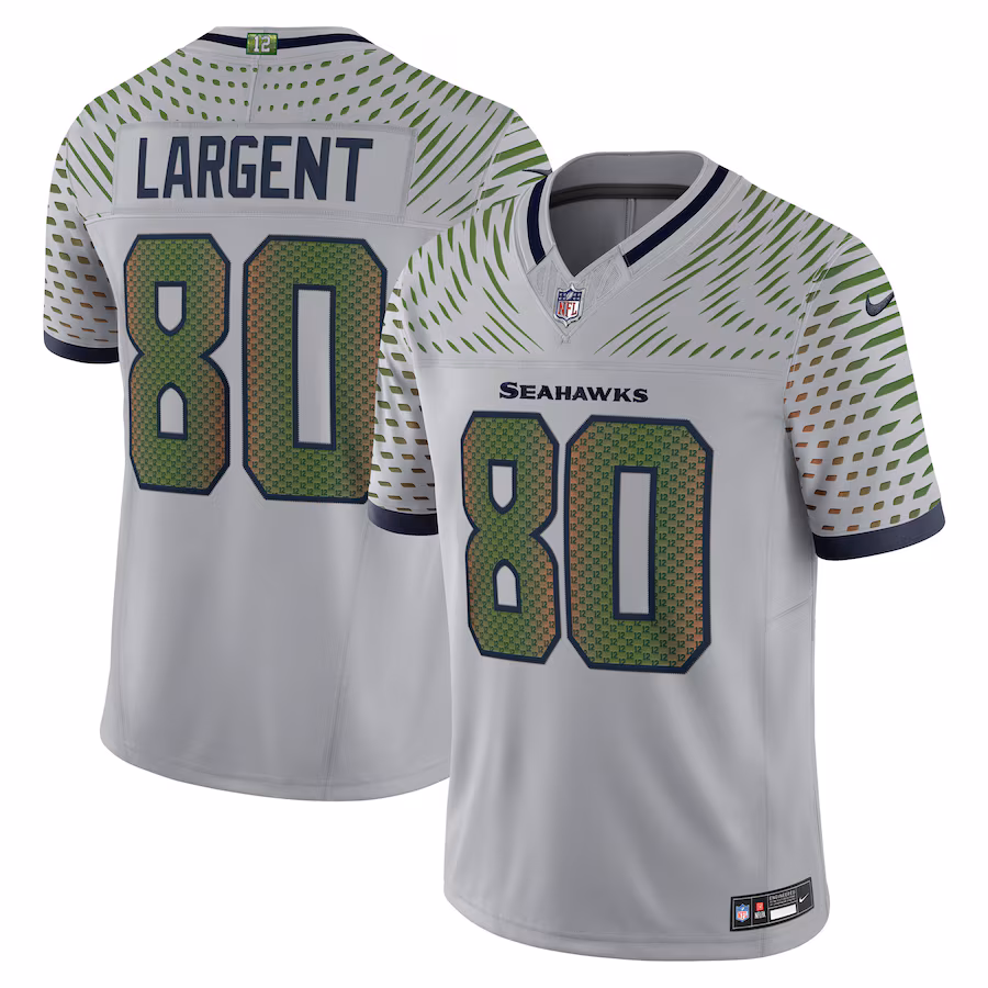 Steve Largent #80 Seattle Seahawks Nike 2025 Rivalries Collection Retired Player Limited Jersey - Wolf Gray
