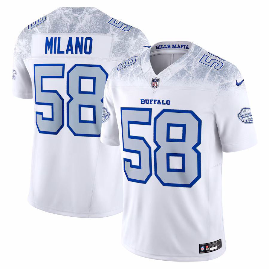 Matt Milano #58 Buffalo Bills 2025 Rivalries Collection Limited Jersey - White