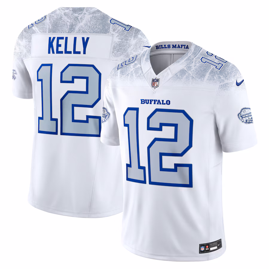Jim Kelly #12 Buffalo Bills  2025 Rivalries Collection Retired Player Limited Jersey - White