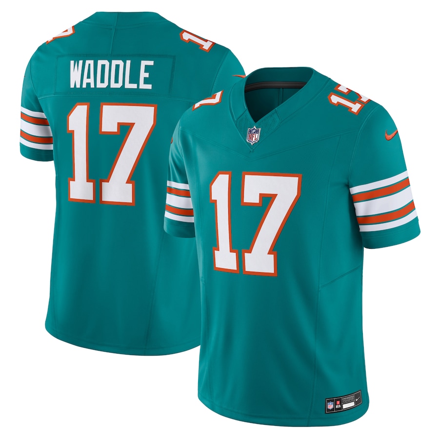 Jaylen Waddle #17 Miami Dolphins Vapor F.U.S.E. Limited Jersey - Aqua