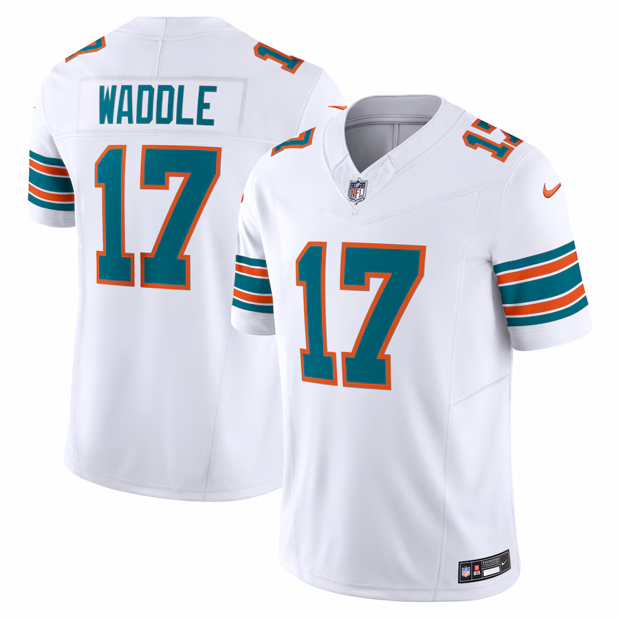 Jaylen Waddle #17 Miami Dolphins Vapor F.U.S.E. Limited Jersey - Whtie