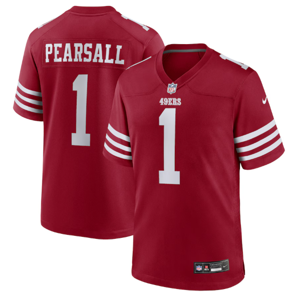 San Francisco 49ers #1 Ricky Pearsall Jersey