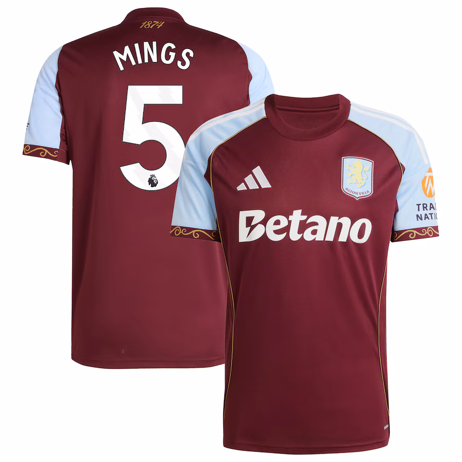 Youth Aston Villa 2025/26 Home Jersey - Claret
