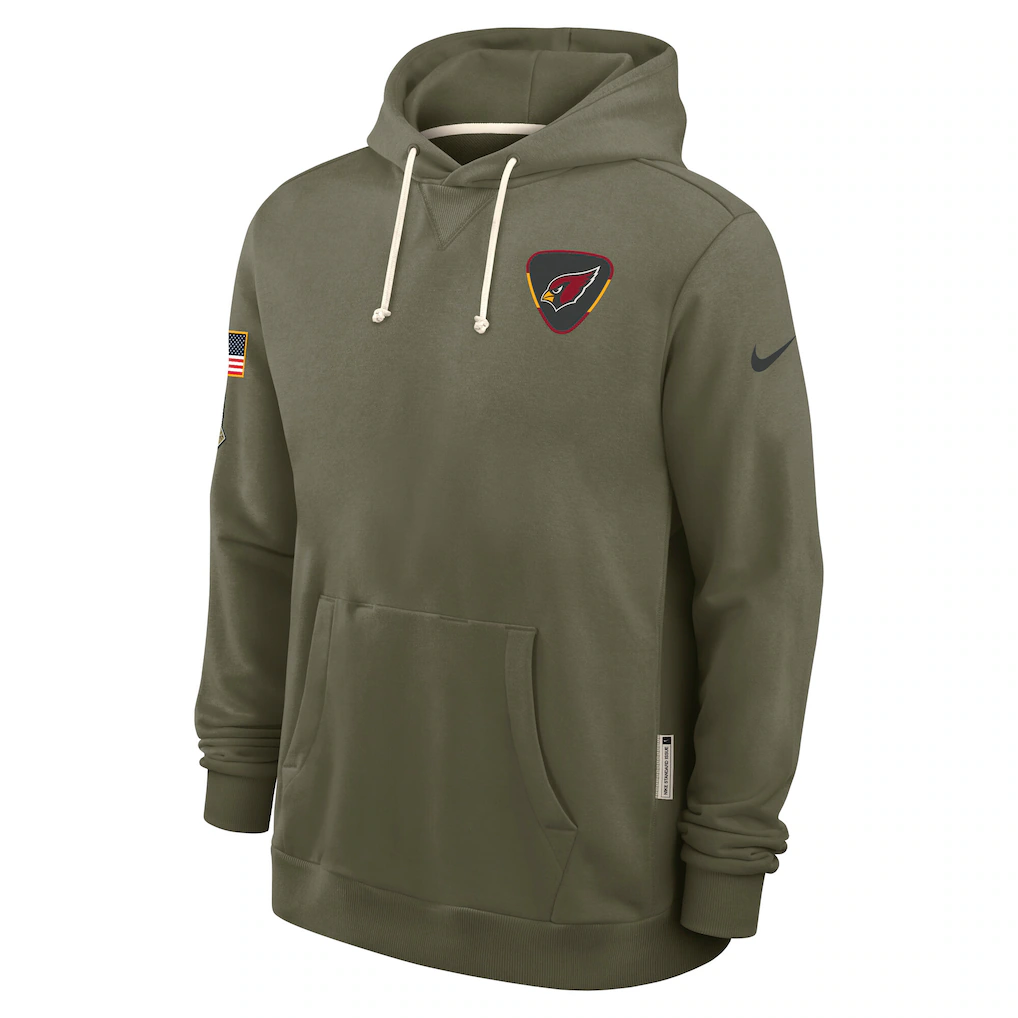 Arizona Cardinals 2025 Salute to Service Sideline Standard Issue Dri-FIT Hoodie - Olive
