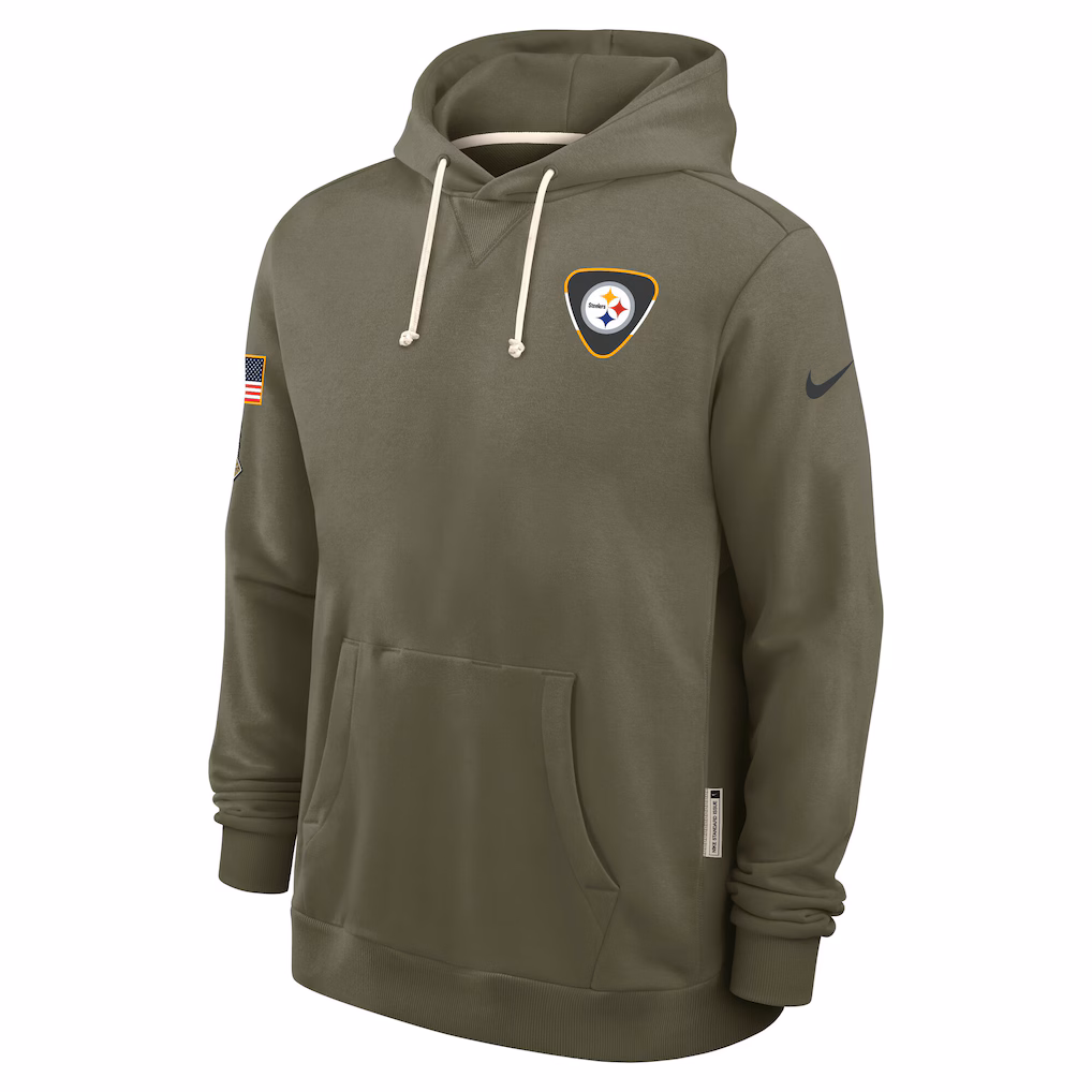 Pittsburgh Steelers 2025 Salute to Service Sideline Standard Issue Dri-FIT Hoodie - Olive