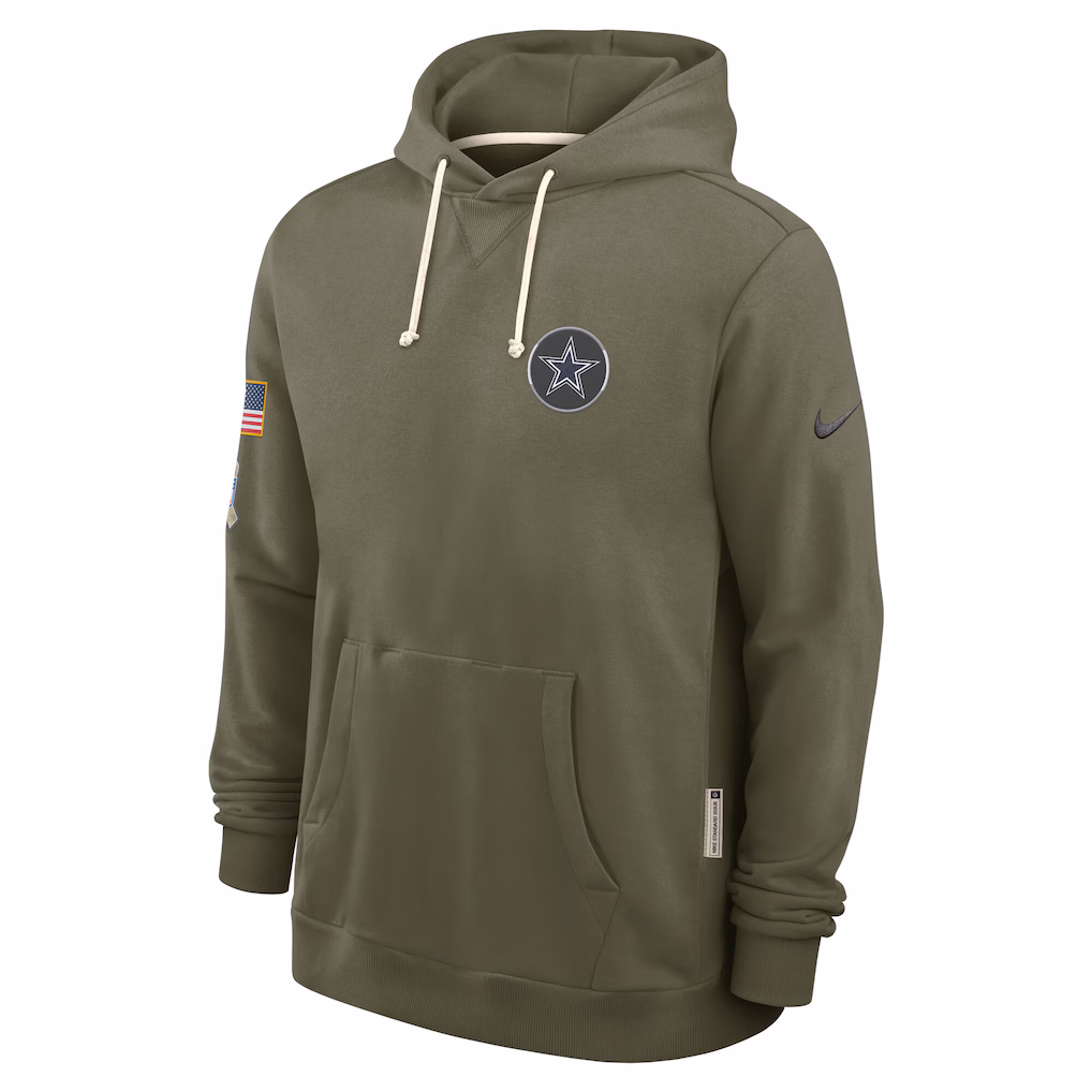 Dallas Cowboys 2025 Salute to Service Sideline Standard Issue Dri-FIT Hoodie - Olive