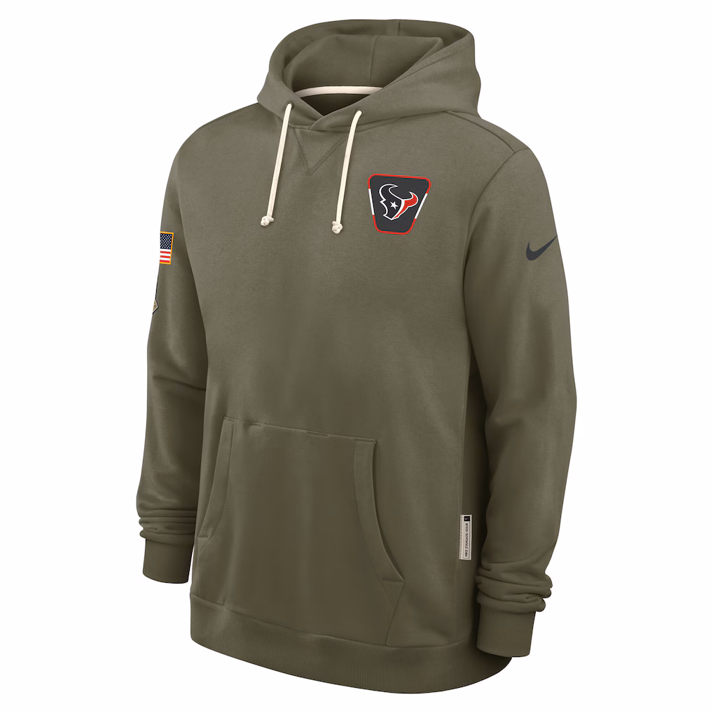Houston Texans 2025 Salute to Service Sideline Standard Issue Dri-FIT Hoodie - Olive