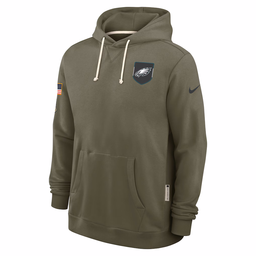 Philadelphia Eagles 2025 Salute to Service Sideline Standard Issue Dri-FIT Hoodie - Olive