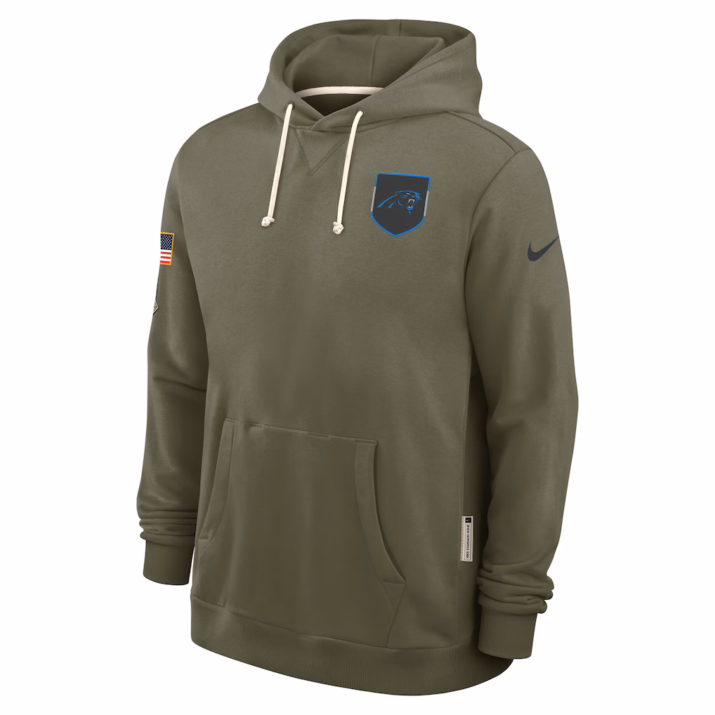 Carolina Panthers 2025 Salute to Service Sideline Standard Issue Dri-FIT Hoodie - Olive