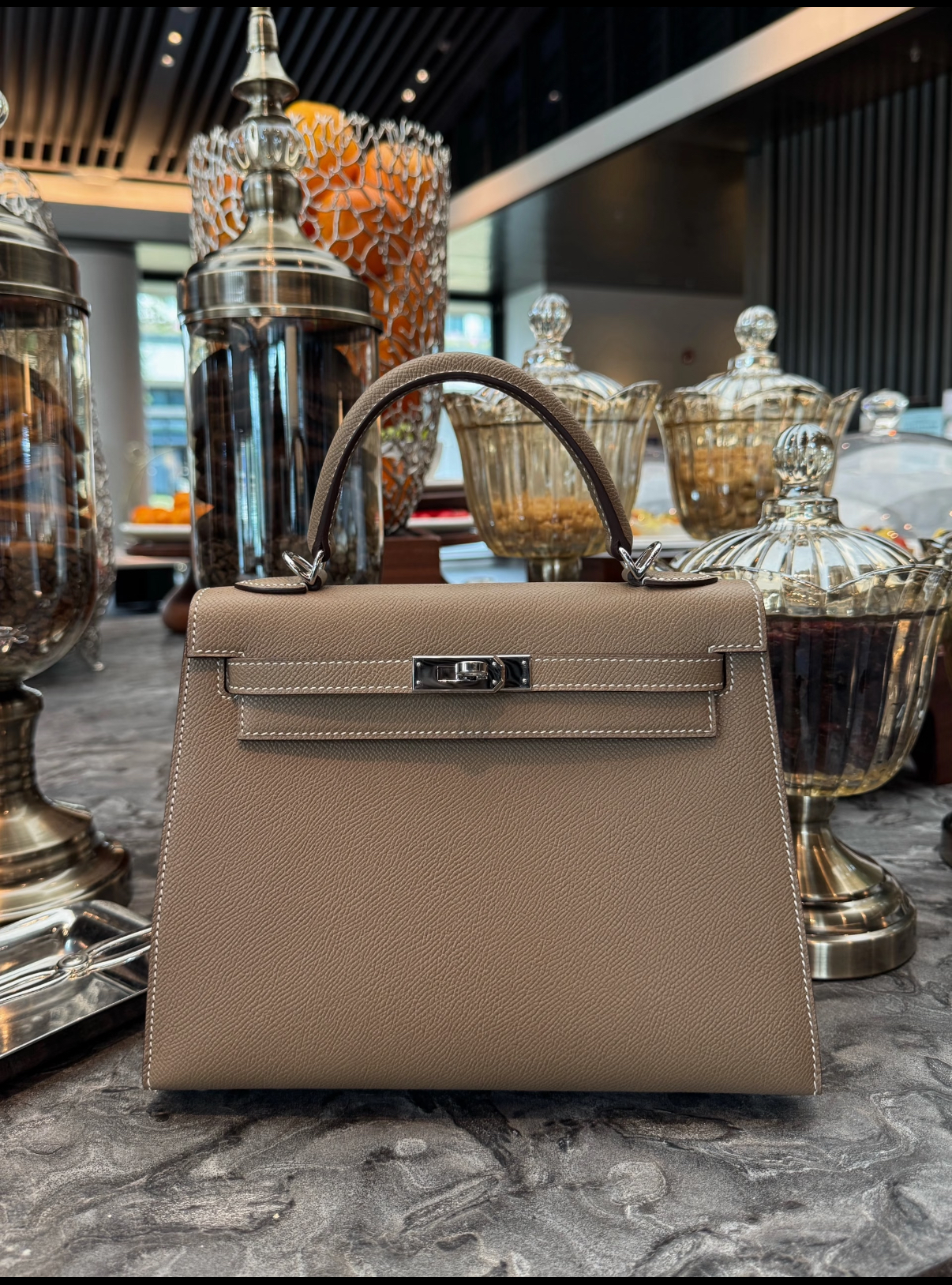 My Hermès Kelly 25 Retourne in Etoupe with Gold Hardware - MOVEMENTARTISAN