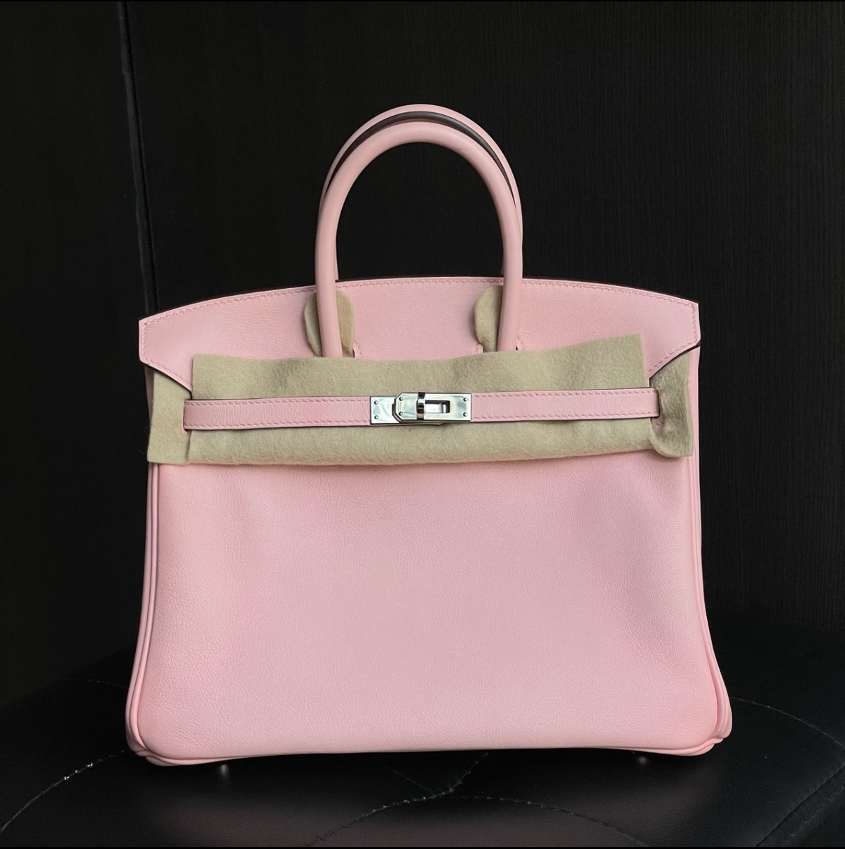 Birkin 25-35 Cherry Blossom Pink Silver Buckle Custom - MOVEMENTARTISAN