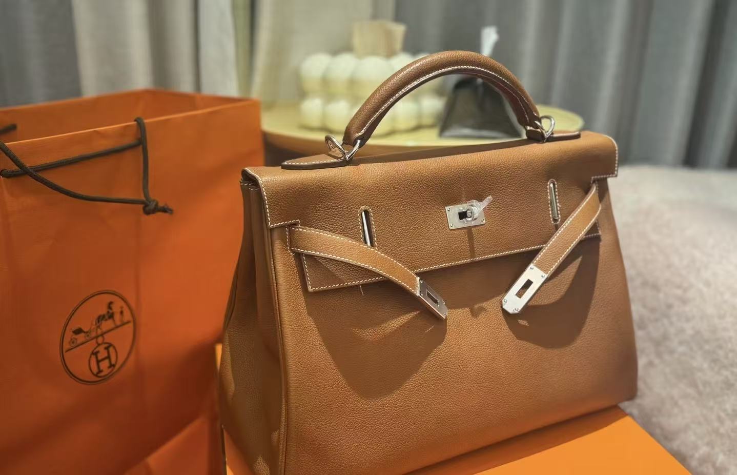 Kelly maxi 42 Brown TOGO Custom - MOVEMENTARTISAN