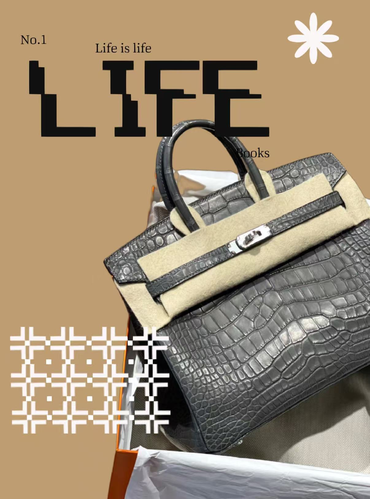 Birkin 25-30 Black Matte Crocodile Leather Custom - MOVEMENTARTISAN