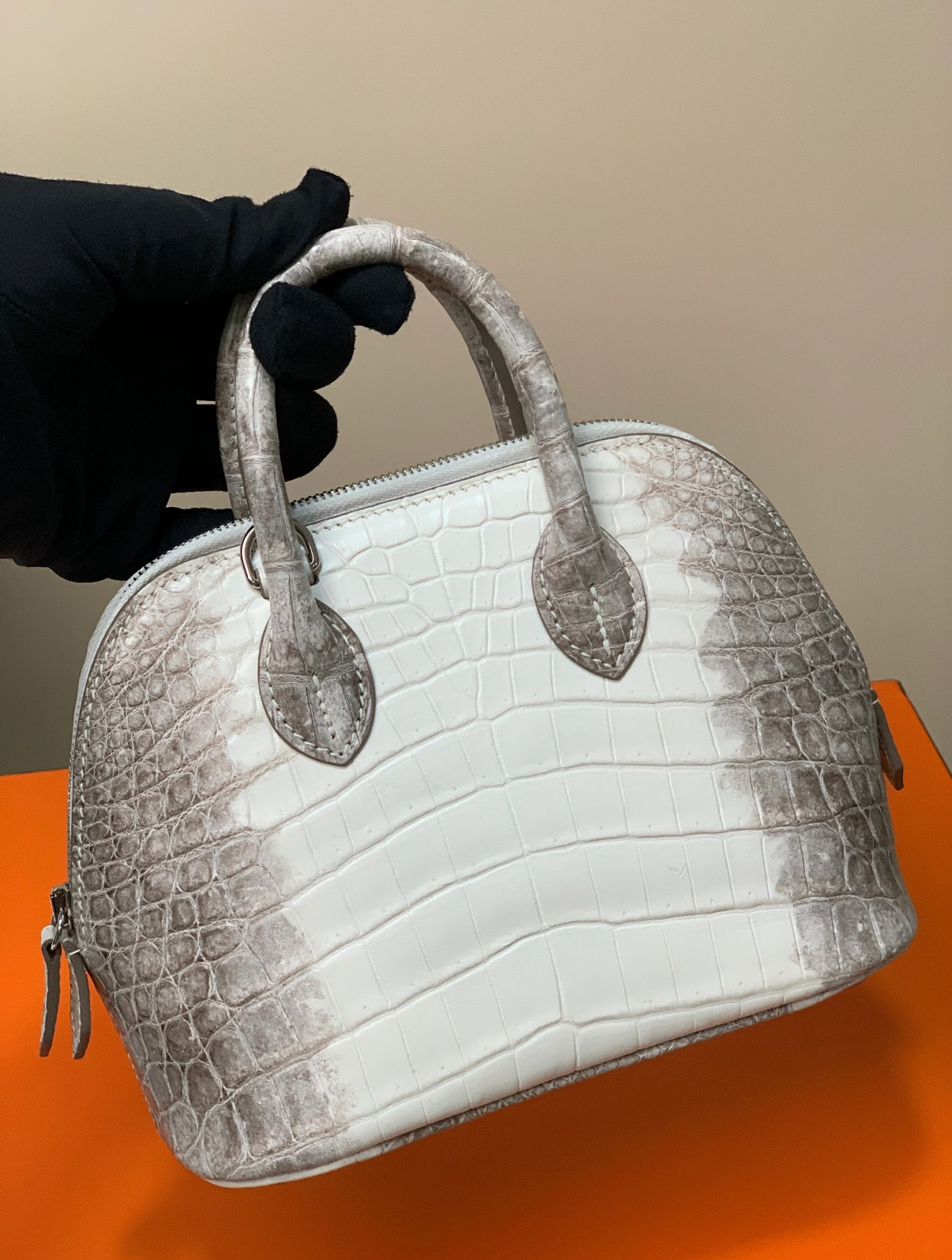 Bolide Mini 18CM Matte crocodile leather Himalaya - MOVEMENTARTISAN