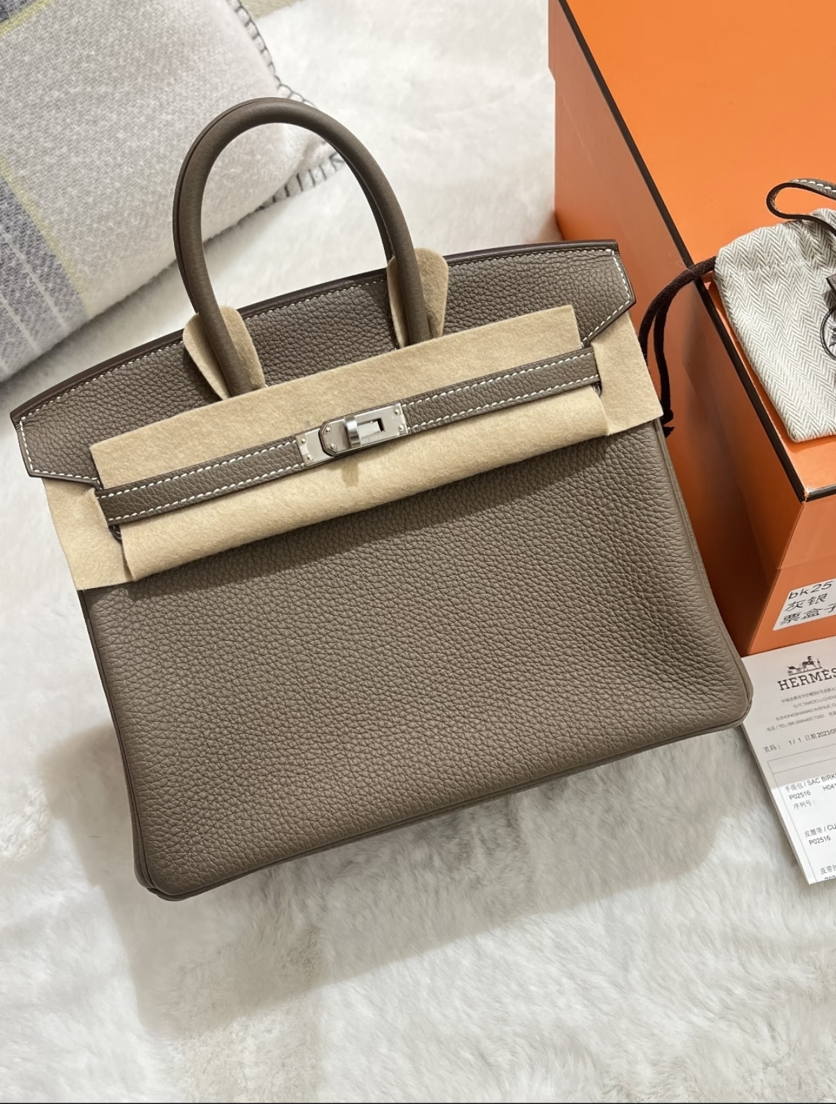 Birkin 25-35cm Taupe custom TOGO - MOVEMENTARTISAN