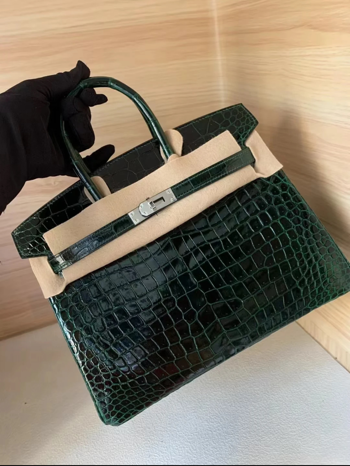Birkin 25 Emerald Bay Crocodile Leather - MOVEMENTARTISAN