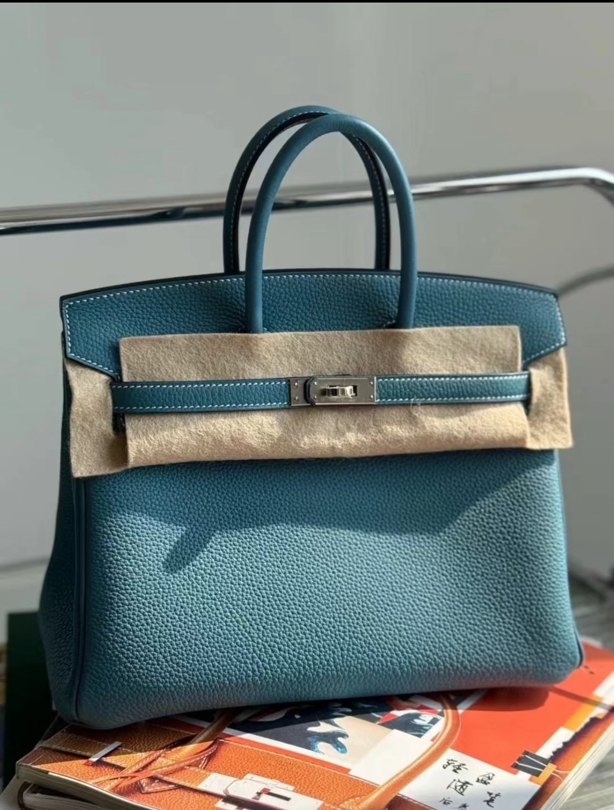 Birkin 20-35 Denim Blue Silver Buckle Custom - MOVEMENTARTISAN