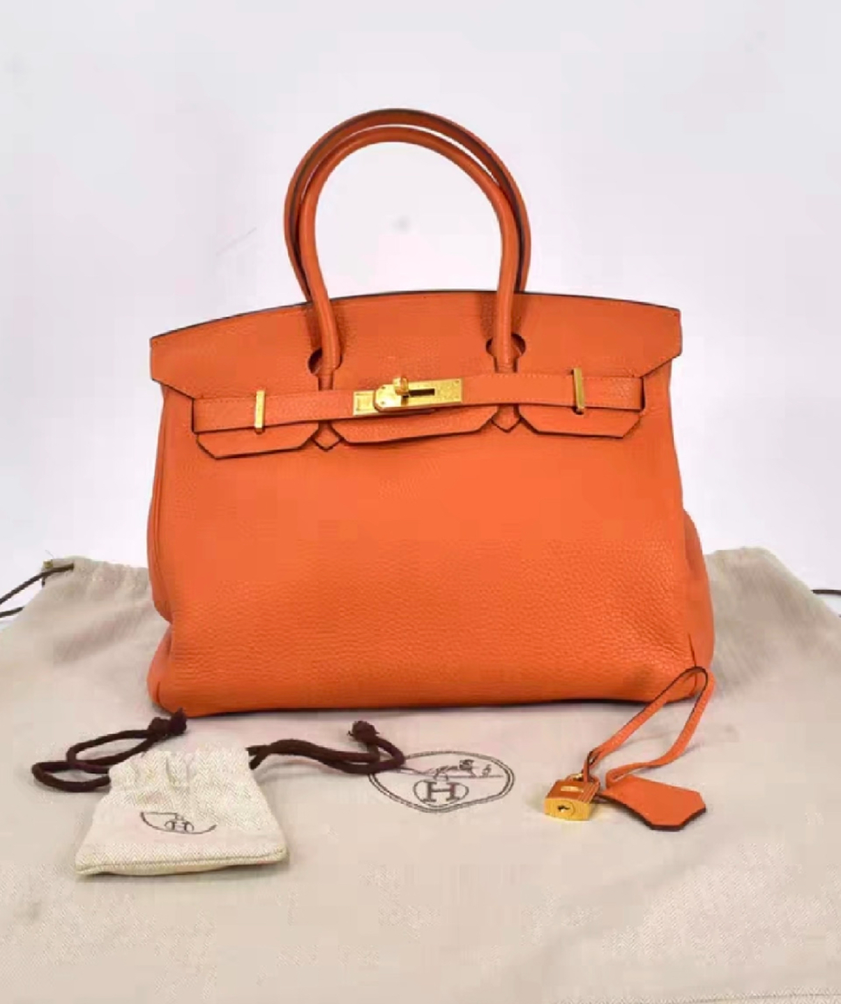 Birkin 25-40 Orange Gold Buckle Custom - MOVEMENTARTISAN