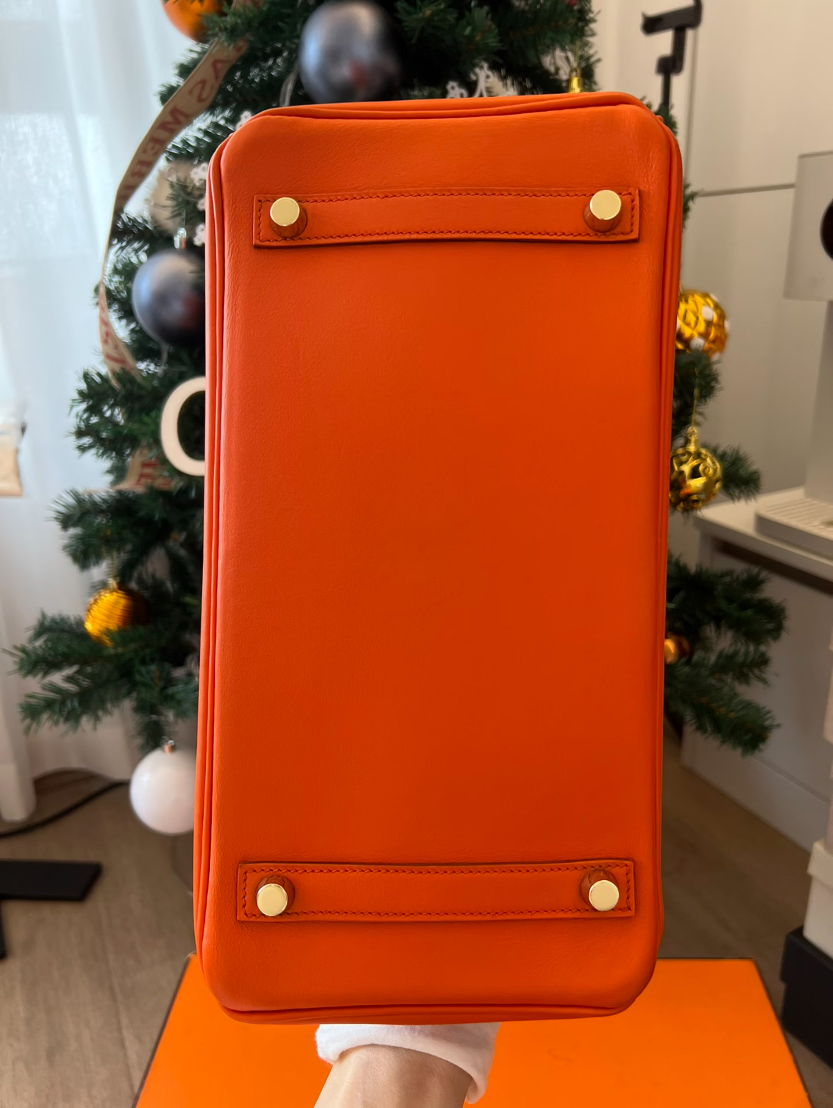 Birkin 25-35 Orange Glod Buckle TOGO Leather Custom - MOVEMENTARTISAN