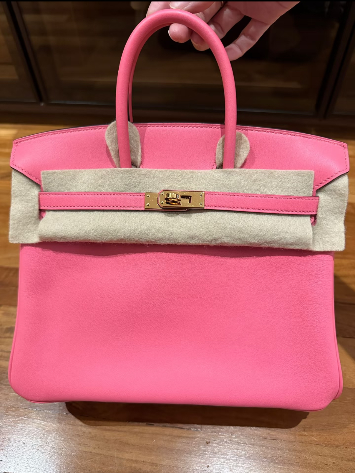 Birkin 25-35 Light Pink TOGO Custom - MOVEMENTARTISAN