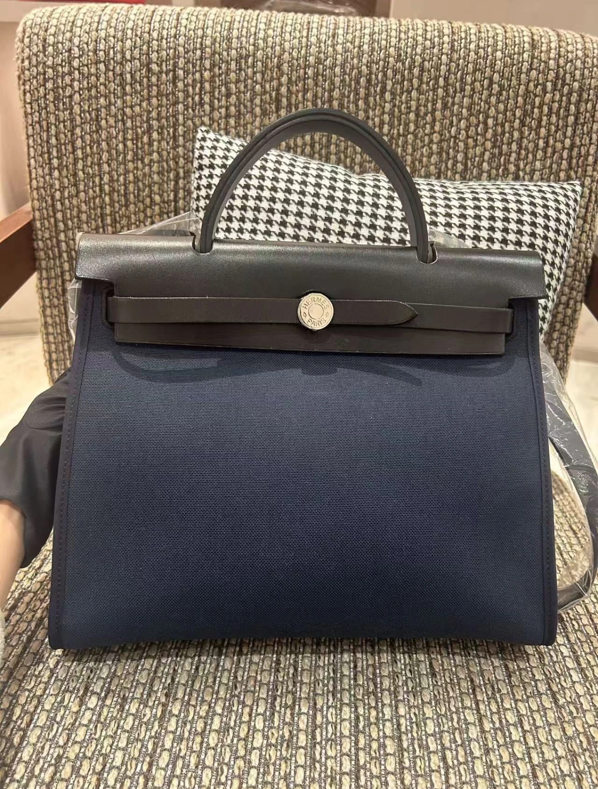 Herbag 31 blue black lid silver buckle handle Custom - MOVEMENTARTISAN