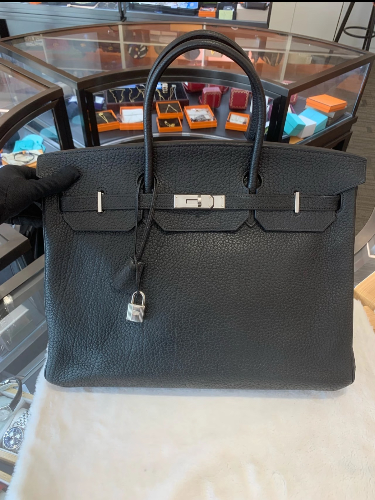 Bikrin 35-40 black silver buckle TOGO leather custom - MOVEMENTARTISAN