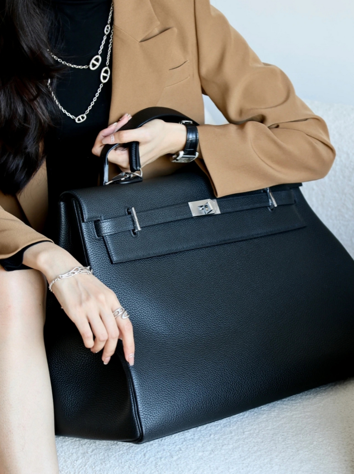 Kelly 50 relax black TOGO silver buckle - MOVEMENTARTISAN